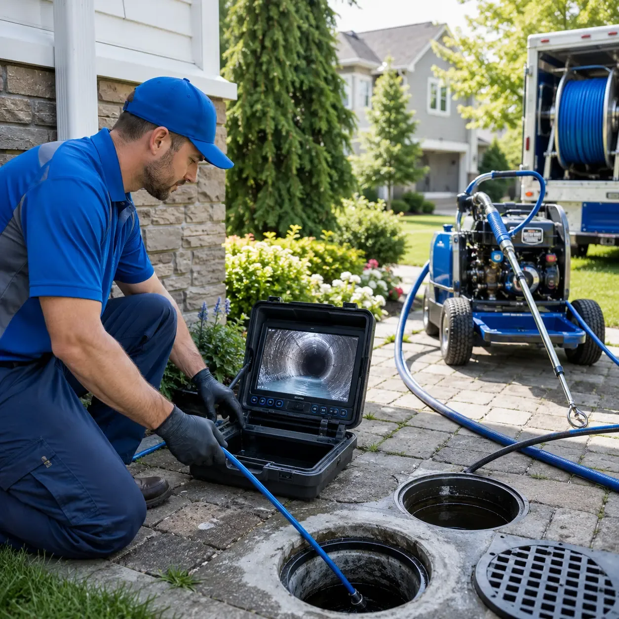 Outdoor drain cleaning professionals serving Highland Village, TX